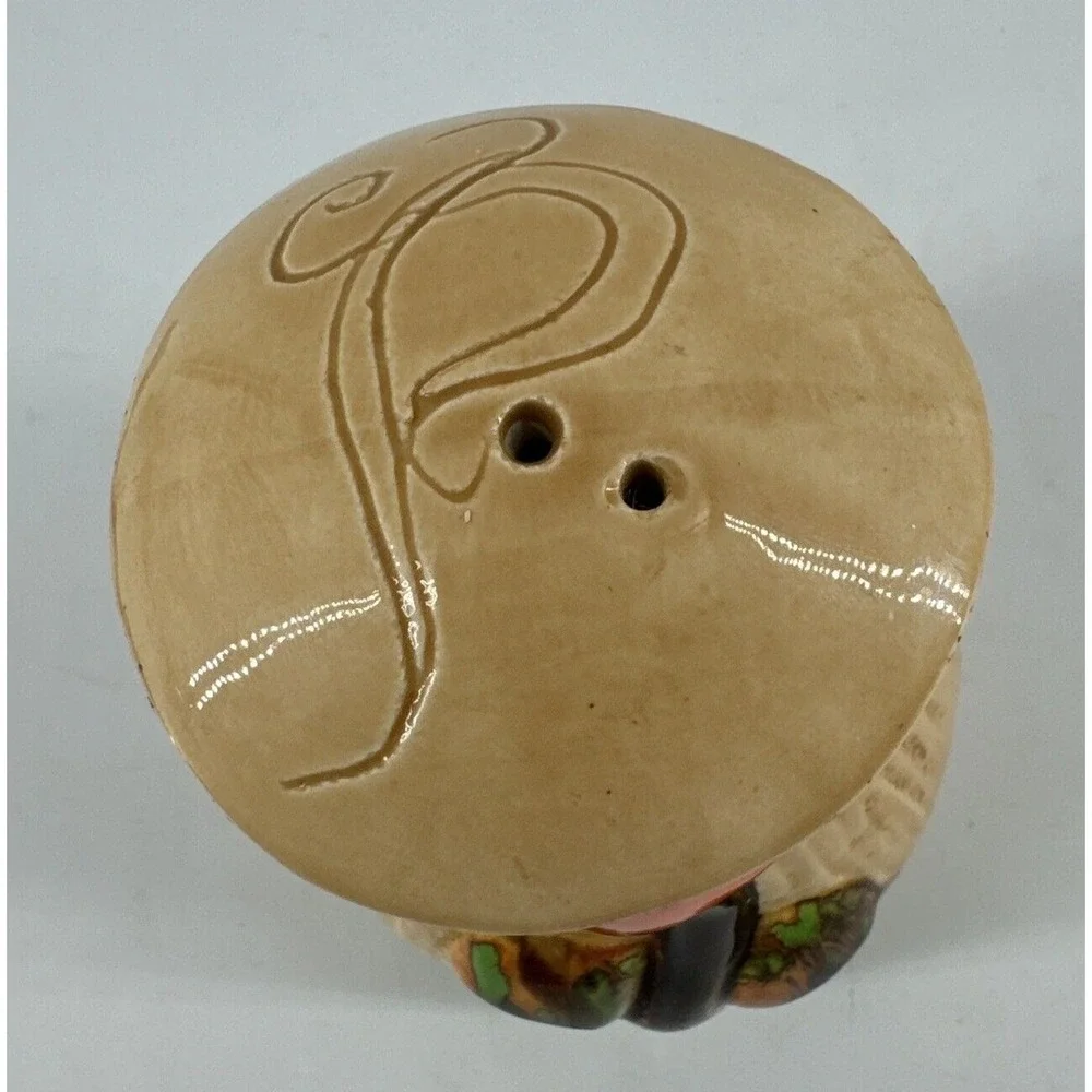 Mushroom Single Salt or Pepper‎ Shaker w/Stopper 1974 Signed VTG MCM Retro 1970s